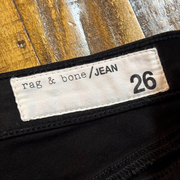 🖤 Rag & Bone Black Skinny Pants | Cotton Stretch | Size 26 - Picture 4 of 12